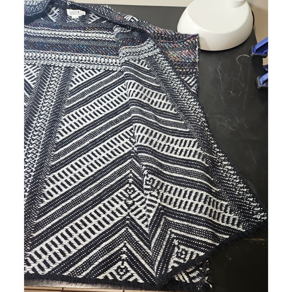 Anthropologie Molly Bracken EUC Wrap Sweater Cardigan Poncho M/L‎ Bohemian Aztec - Picture 12 of 16